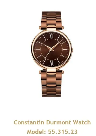 Dames horloge Constantin Durmont Model QZ98 1/01 Bruin