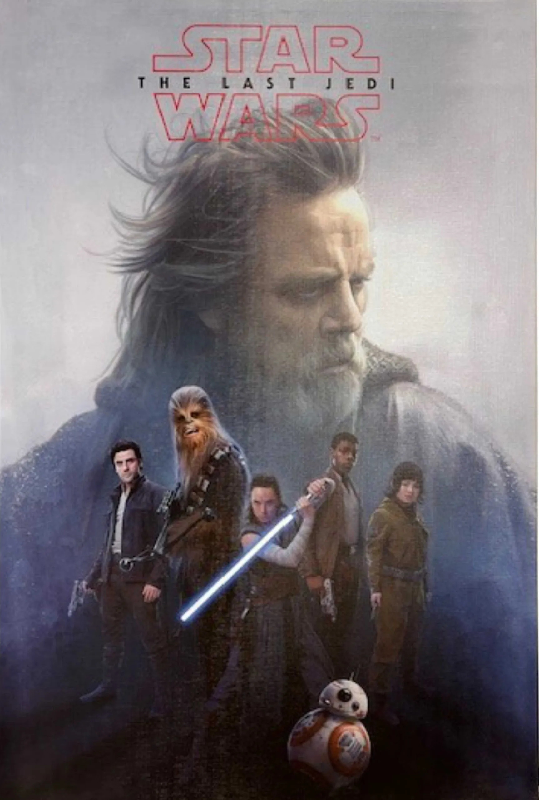 Starwars op canvas doek 60 x 90 cm The Last Jedi